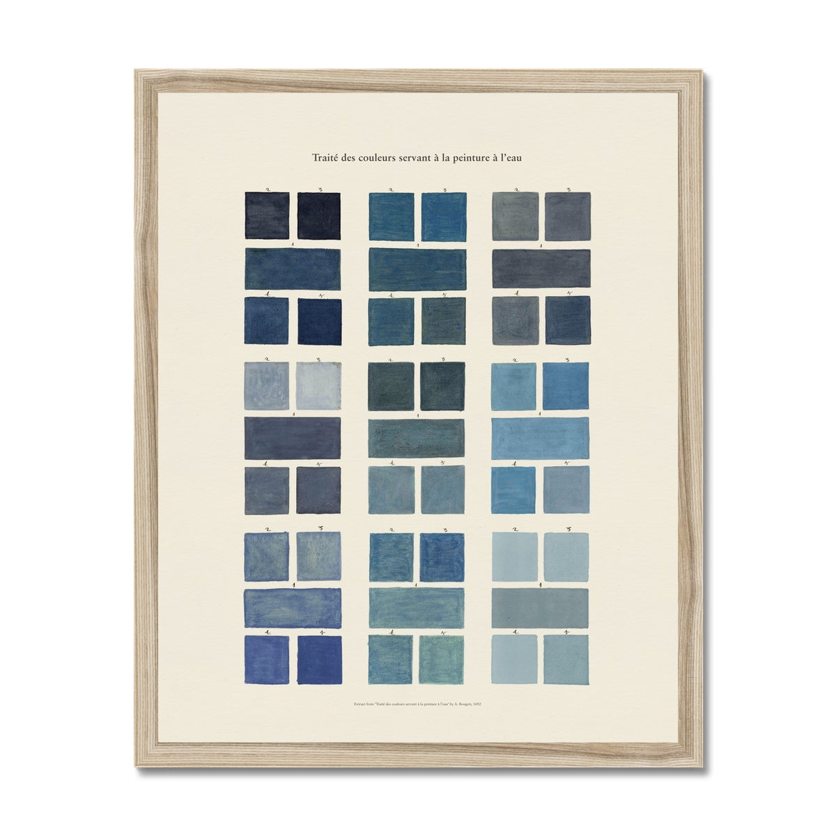 Watercolour Swatches - Blue Fine Art Print