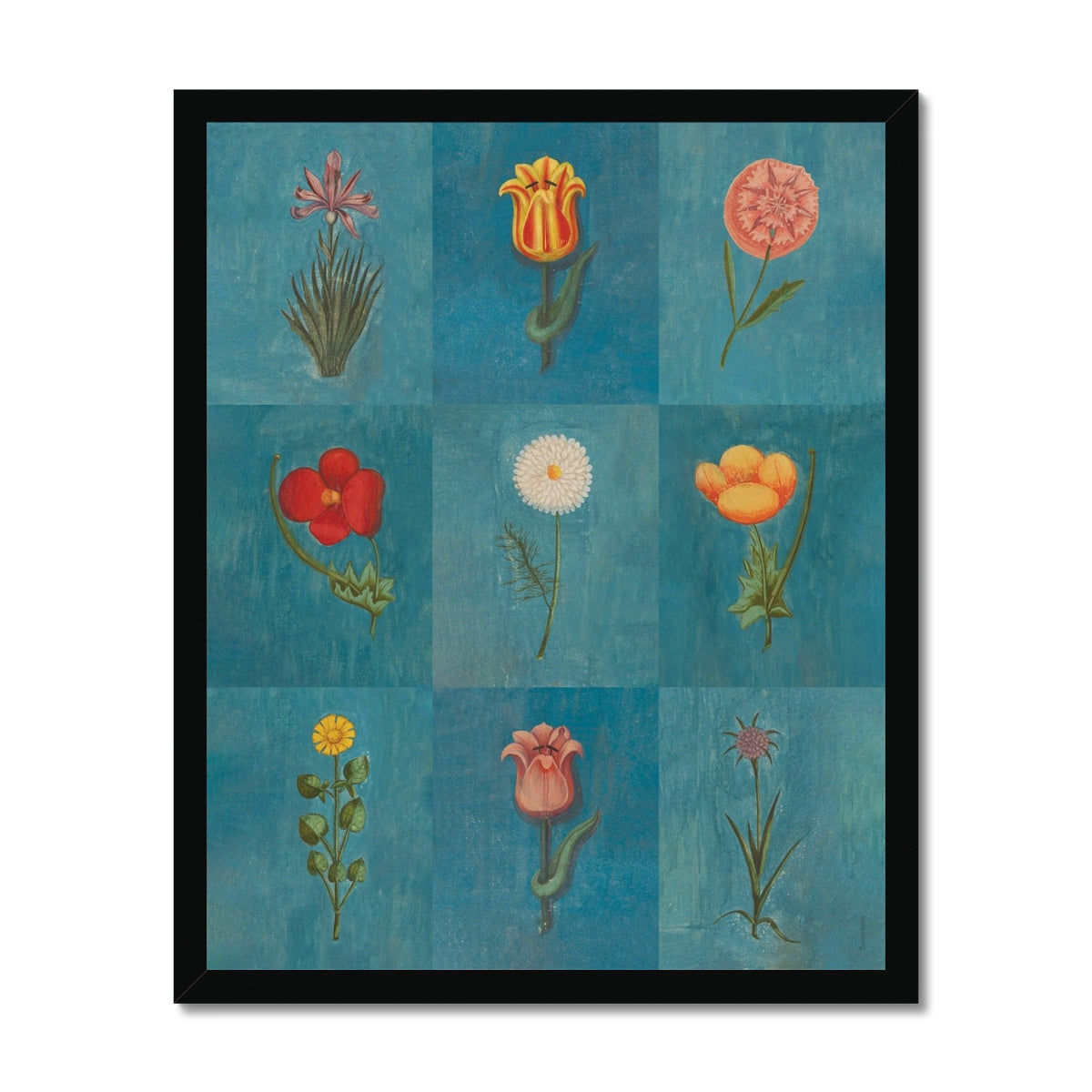 Blue Festival of Flowers Fine Art Print