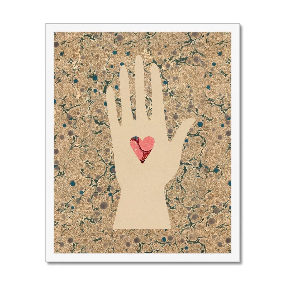 Heart in Hand Framed Fine Art Print