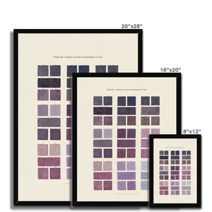 Watercolour Swatches - Purple Framed Fine Art Print