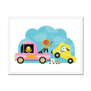 Tow Truck Framed Fine Art Print | Sara Gillingham