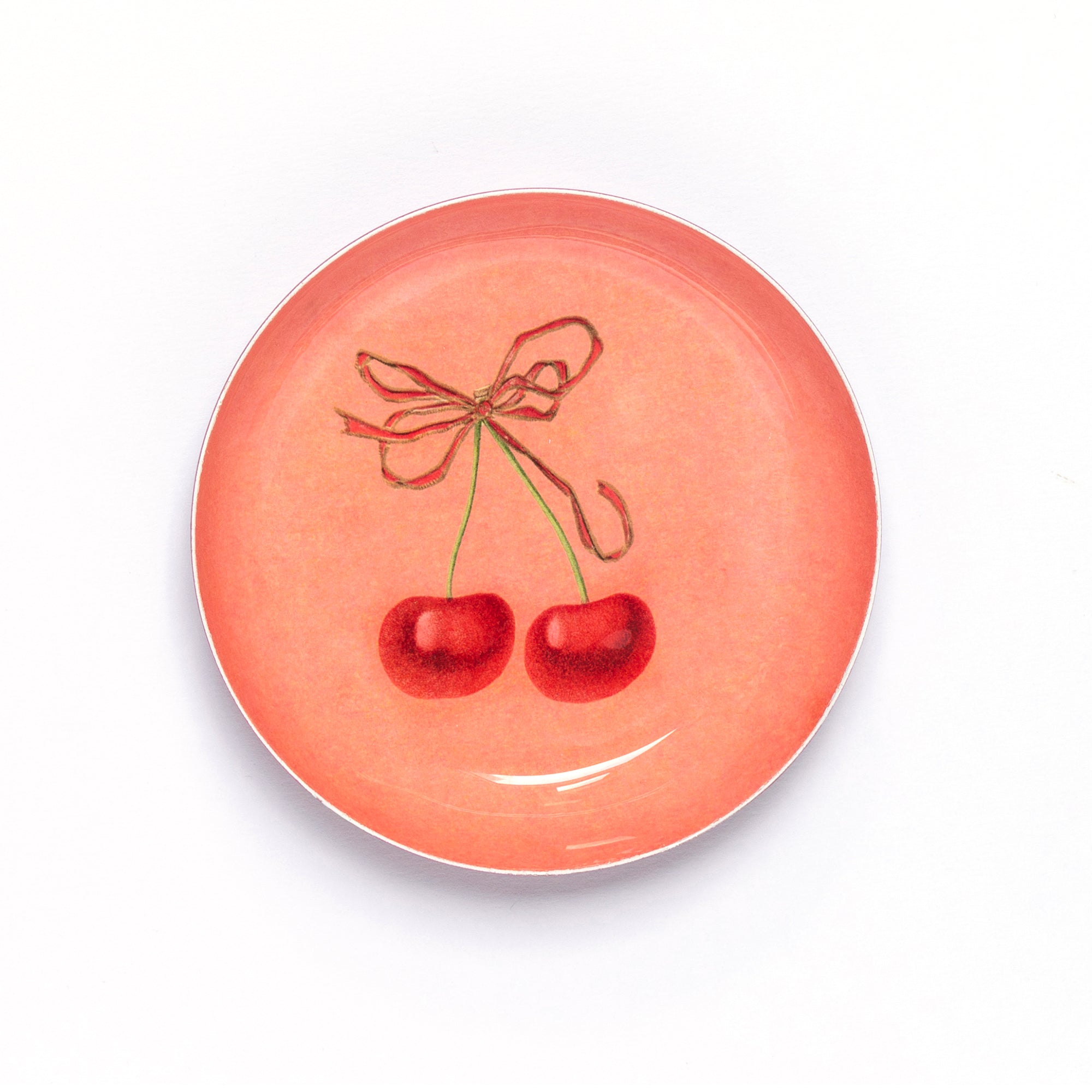 Enamel Printed Tray - Cherries