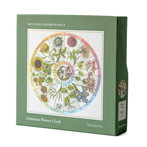 500-Piece Round Jigsaw Puzzle - Flower Clock