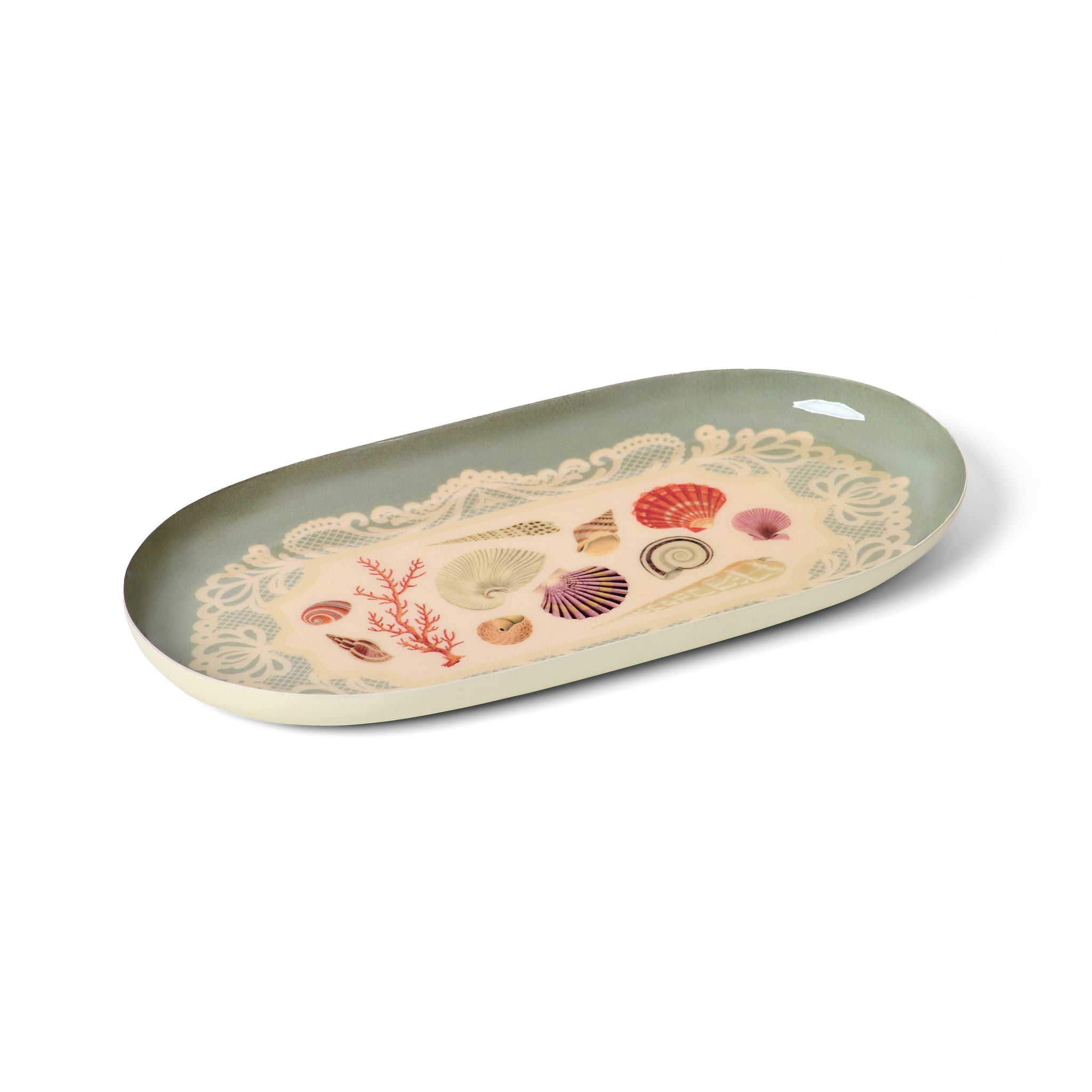 Oval Enamel Tray- Specimens of the Sea – Roomytown USA