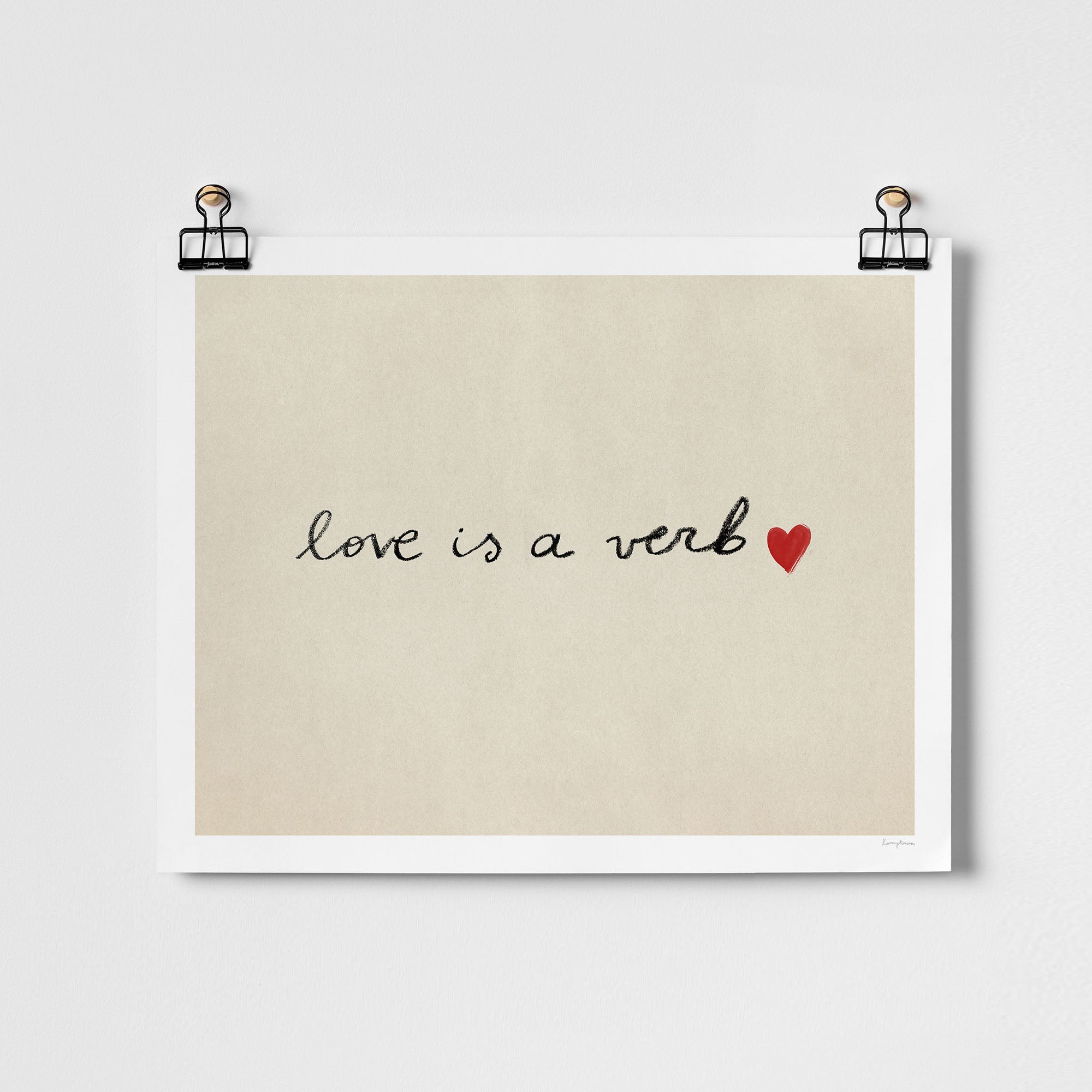 Love Is A Verb Fine Art Print – Roomytown USA