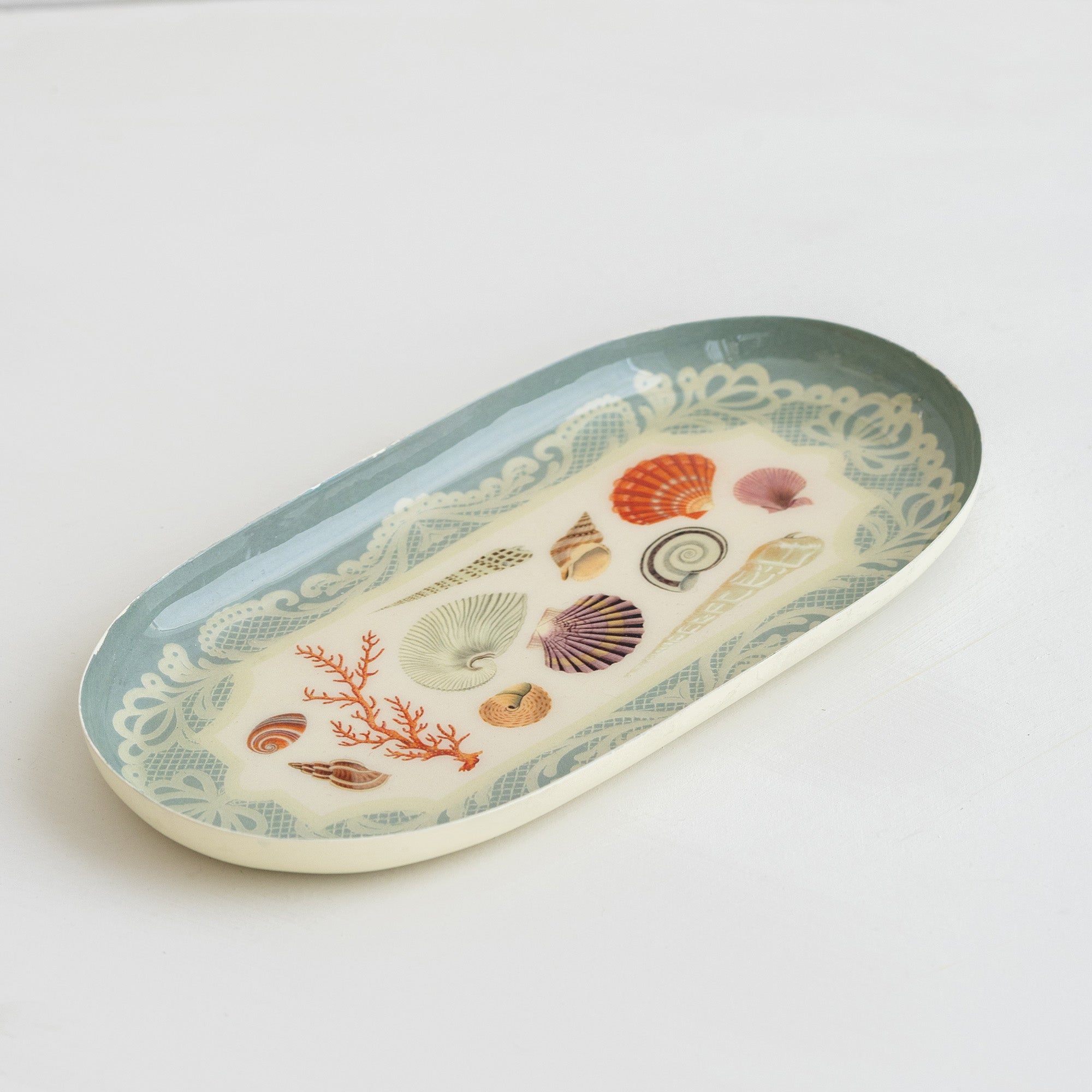 Oval Enamel Tray- Specimens of the Sea – Roomytown USA