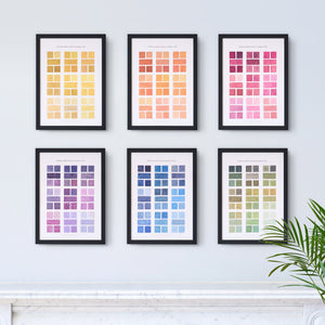 Watercolour Swatches - Green Fine Art Print