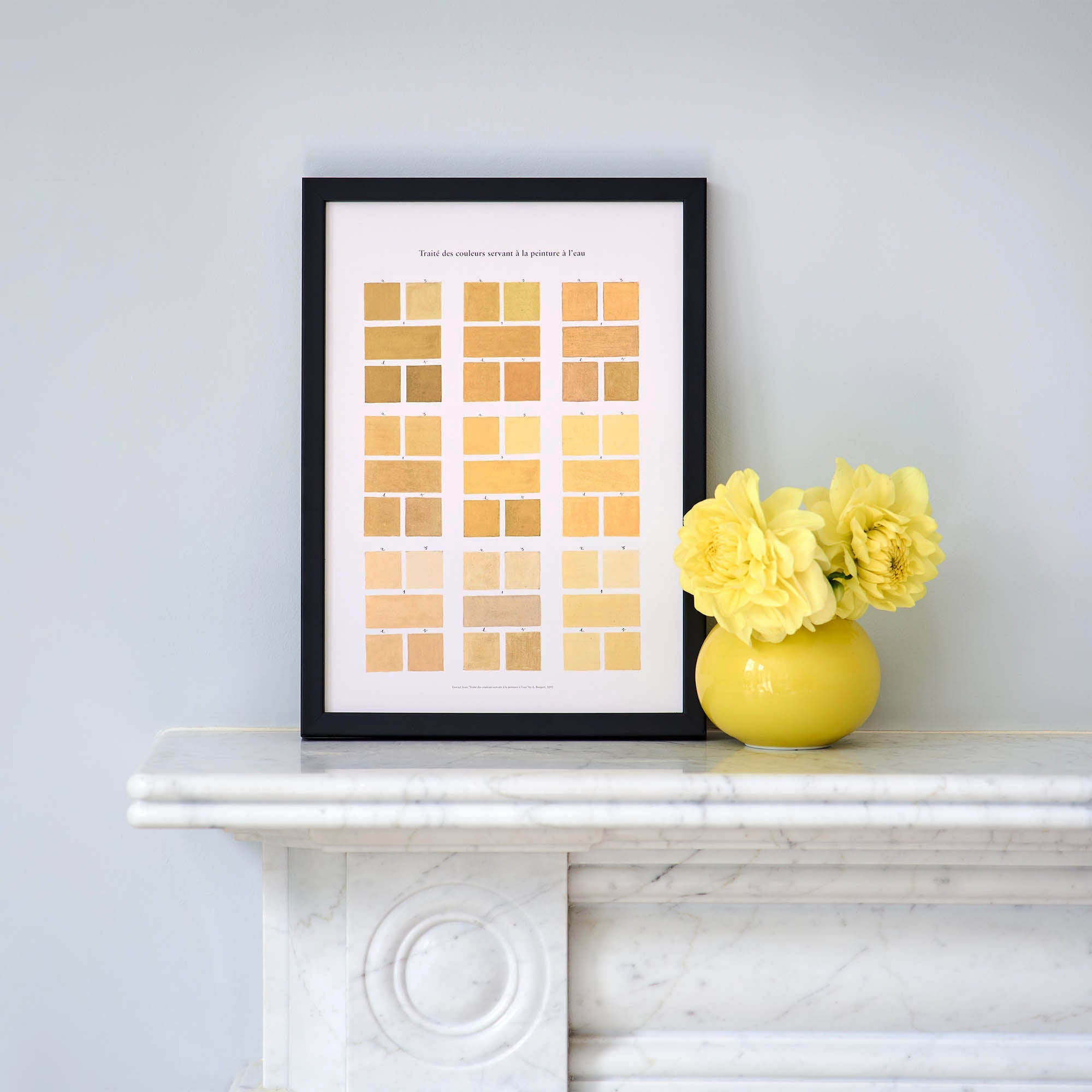 Watercolour Swatches - Yellow Framed Fine Art Print