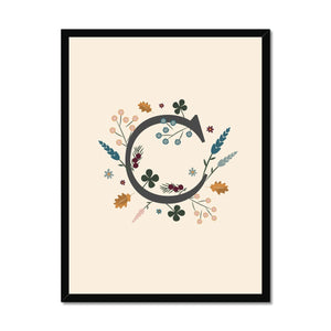 Initial Letter 'C' Woodlands Framed Fine Art Print