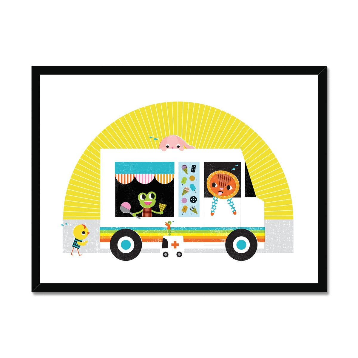 Ice Cream Truck Framed Fine Art Print | Sara Gillingham