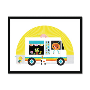 Ice Cream Truck Framed Fine Art Print | Sara Gillingham