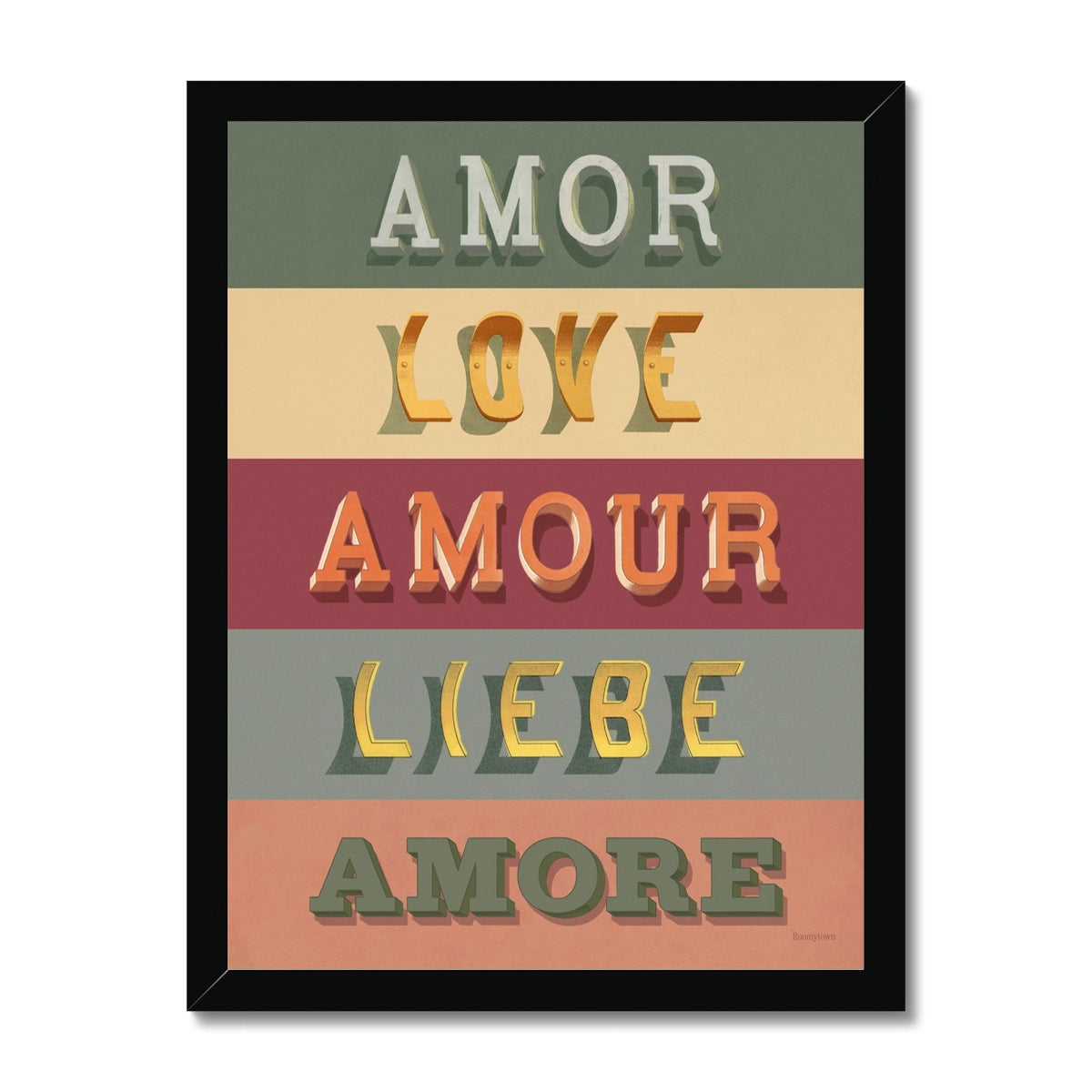 Amor, Love, Amour Framed Fine Art Print