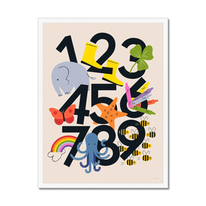 Favourite Things Numbers Framed Fine Art Print