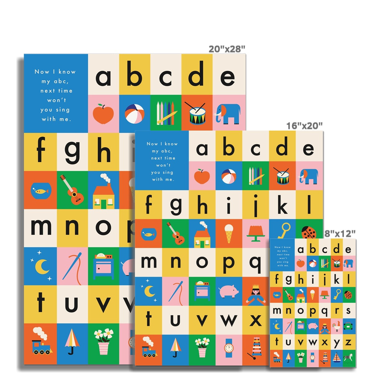 Vintage Playthings - Alphabet Fine Art Print Fine Art Print