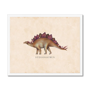 Vintage Stegosaurus Framed Fine Art Print