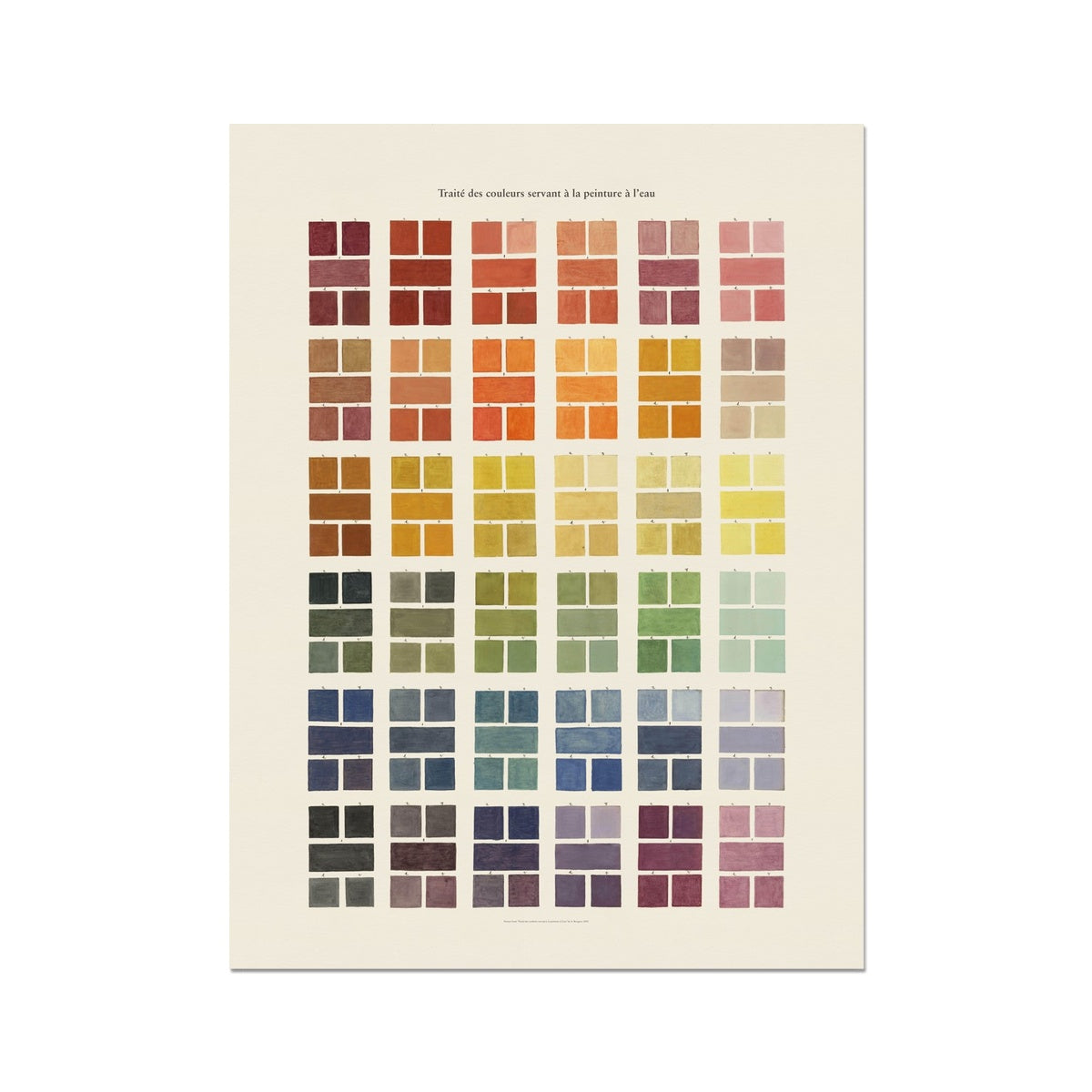 Watercolour Swatches Fine Art Print