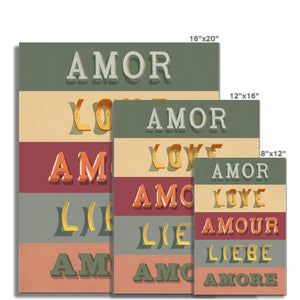 Amor, Love, Amour Fine Art Print