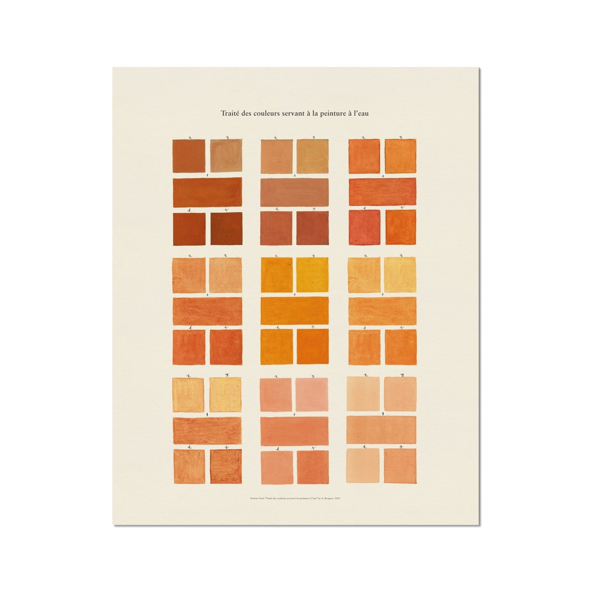 Watercolour Swatches - Orange Fine Art Print