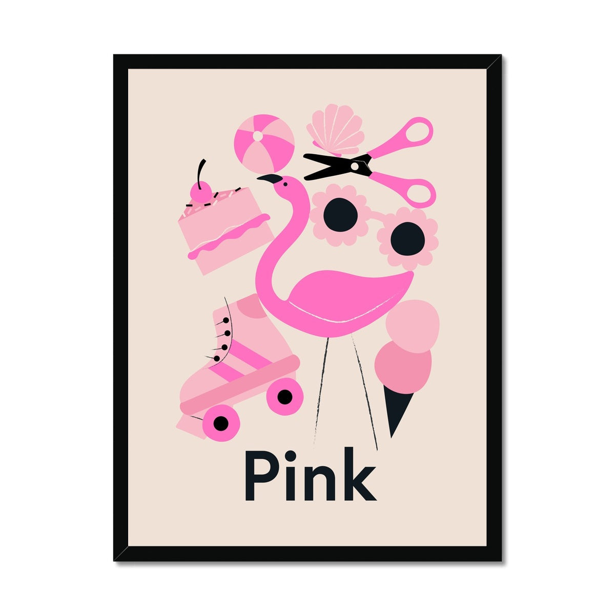 Favourite Colour Pink Framed Fine Art Print