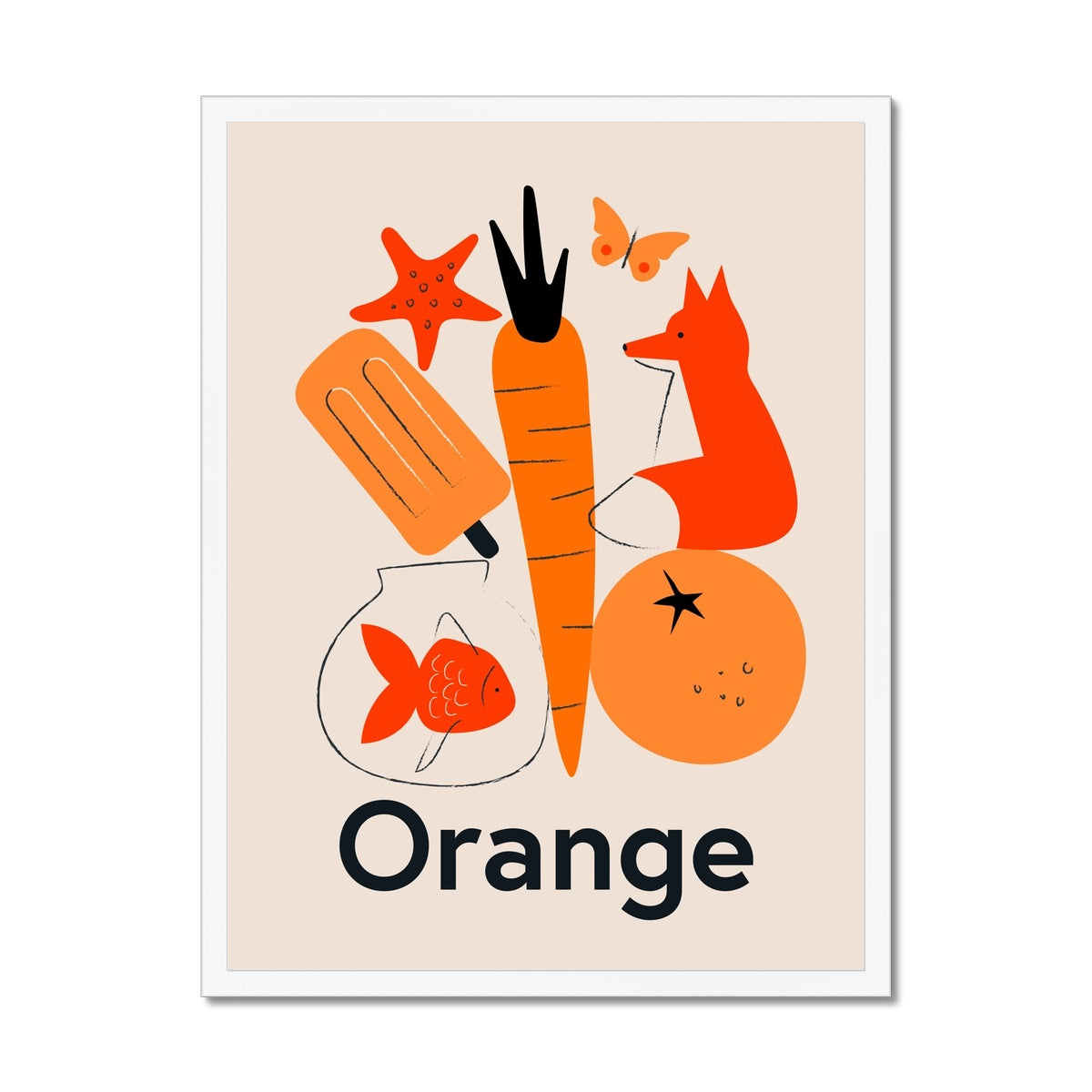 Favourite Colour Orange Framed Fine Art Print