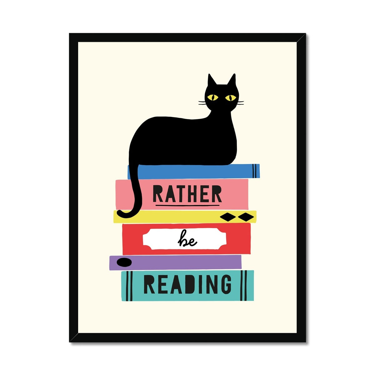 Rather Be Reading Framed Fine Art Print