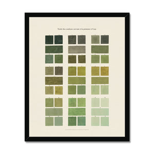 Watercolour Swatches - Green Framed Fine Art Print