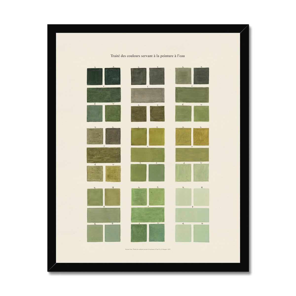 Watercolour Swatches - Green Fine Art Print
