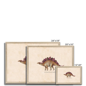 Vintage Stegosaurus Framed Fine Art Print