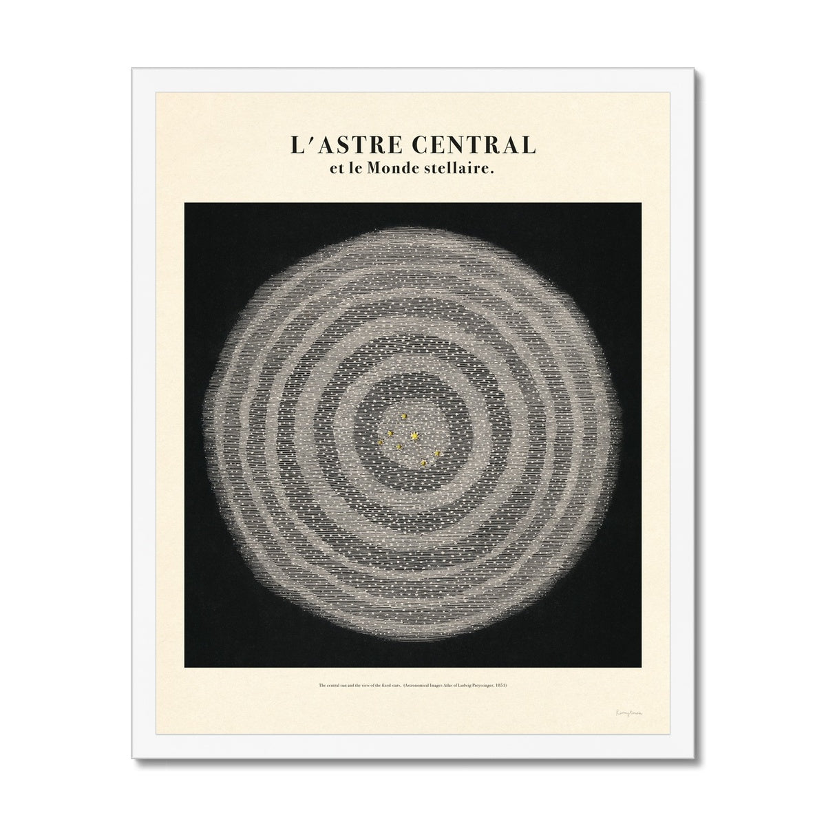 L’astre Central Et Le Monde Stellaire Framed Fine Art Print