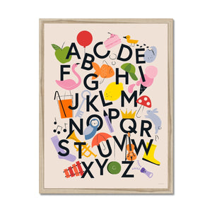 Favourite Things Alphabet Framed Fine Art Print