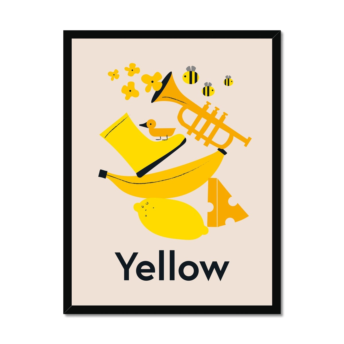 Favourite Colour Yellow Framed Fine Art Print