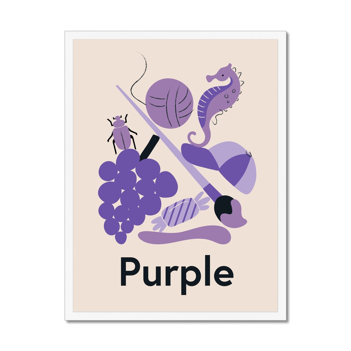 Favourite Colour Purple Framed Fine Art Print