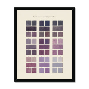 Watercolour Swatches - Purple Framed Fine Art Print