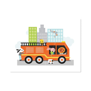 Fire Truck Fine Art Print | Sara Gillingham