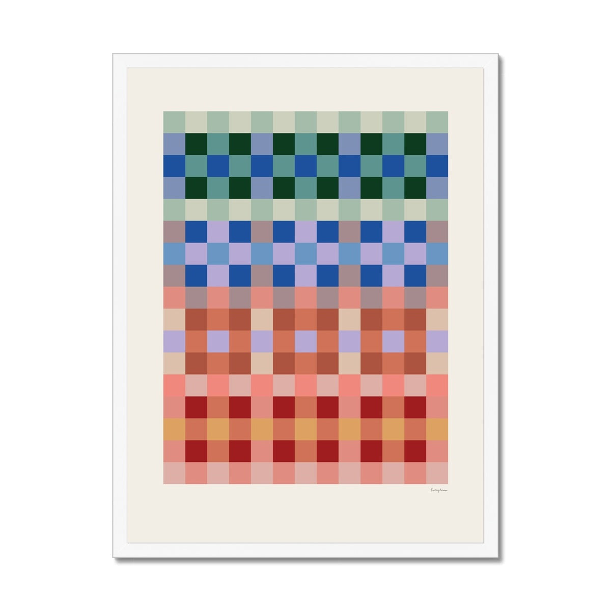 Pattern Studies Plaid Framed Fine Art Print