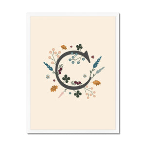 Initial Letter 'C' Woodlands Framed Fine Art Print