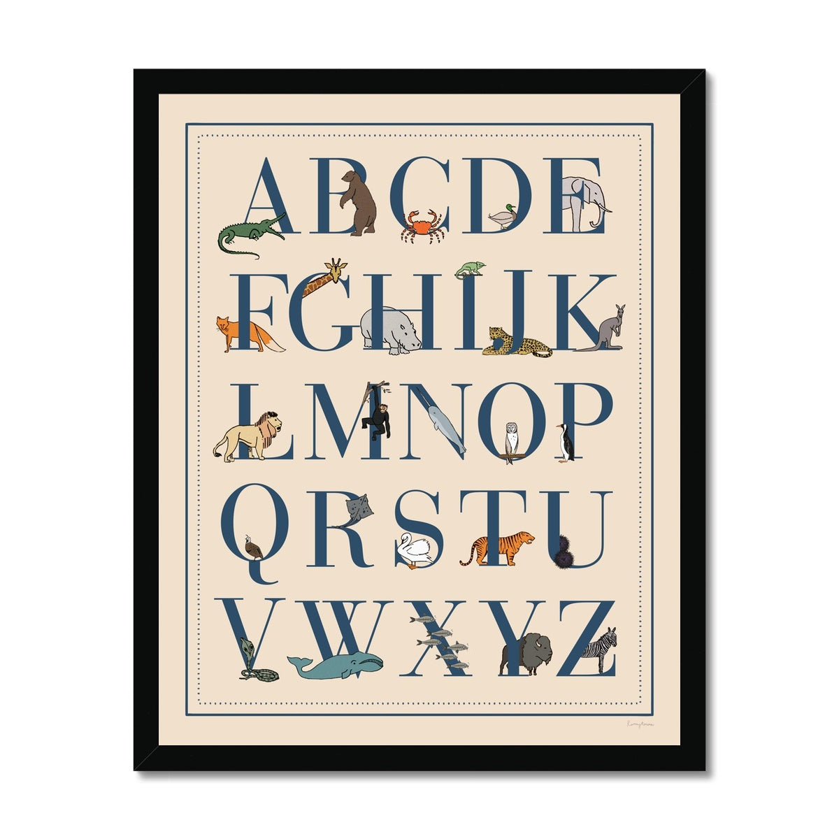 Animal Alphabet Fine Art Print