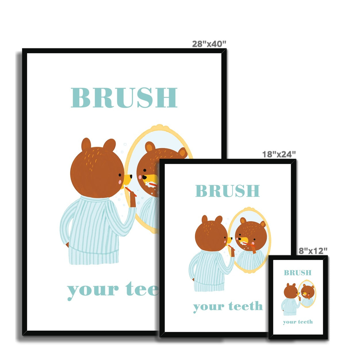 Brush Your Teeth Framed Fine Art Print | Nora Aoyagi