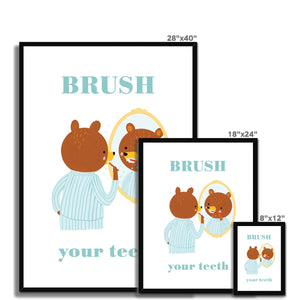 Brush Your Teeth Framed Fine Art Print | Nora Aoyagi