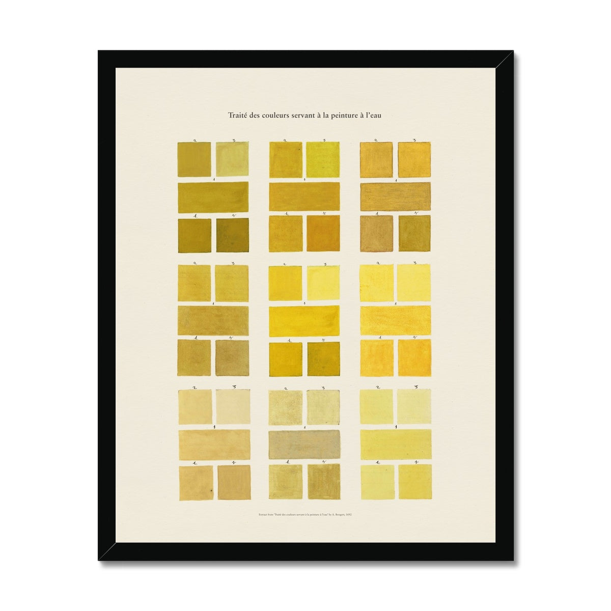 Watercolour Swatches - Yellow Fine Art Print