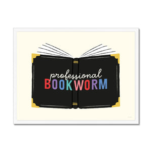 Professional Bookworm Framed Fine Art Print