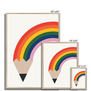 Rainbow Pencil Framed Fine Art Print