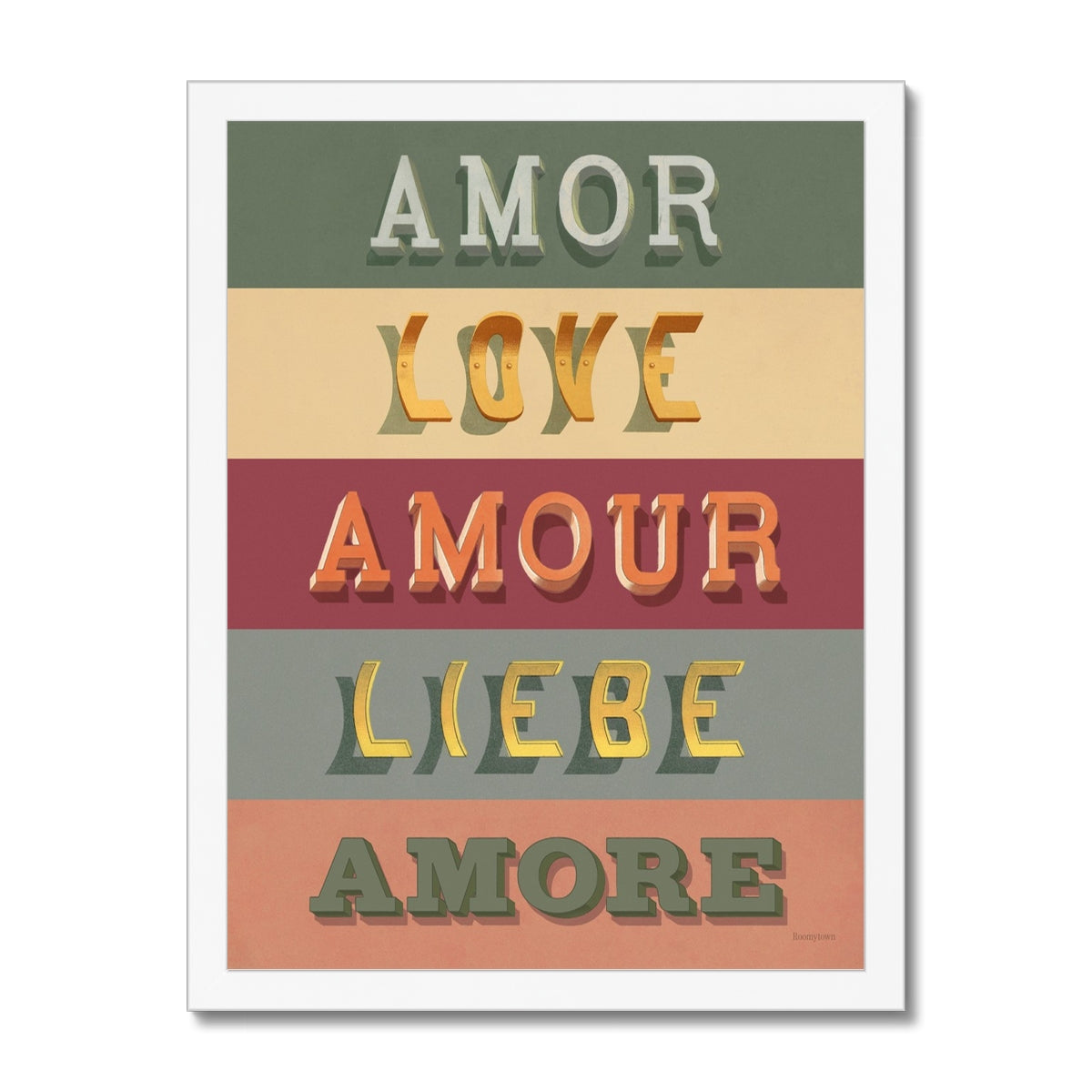 Amor, Love, Amour Framed Fine Art Print