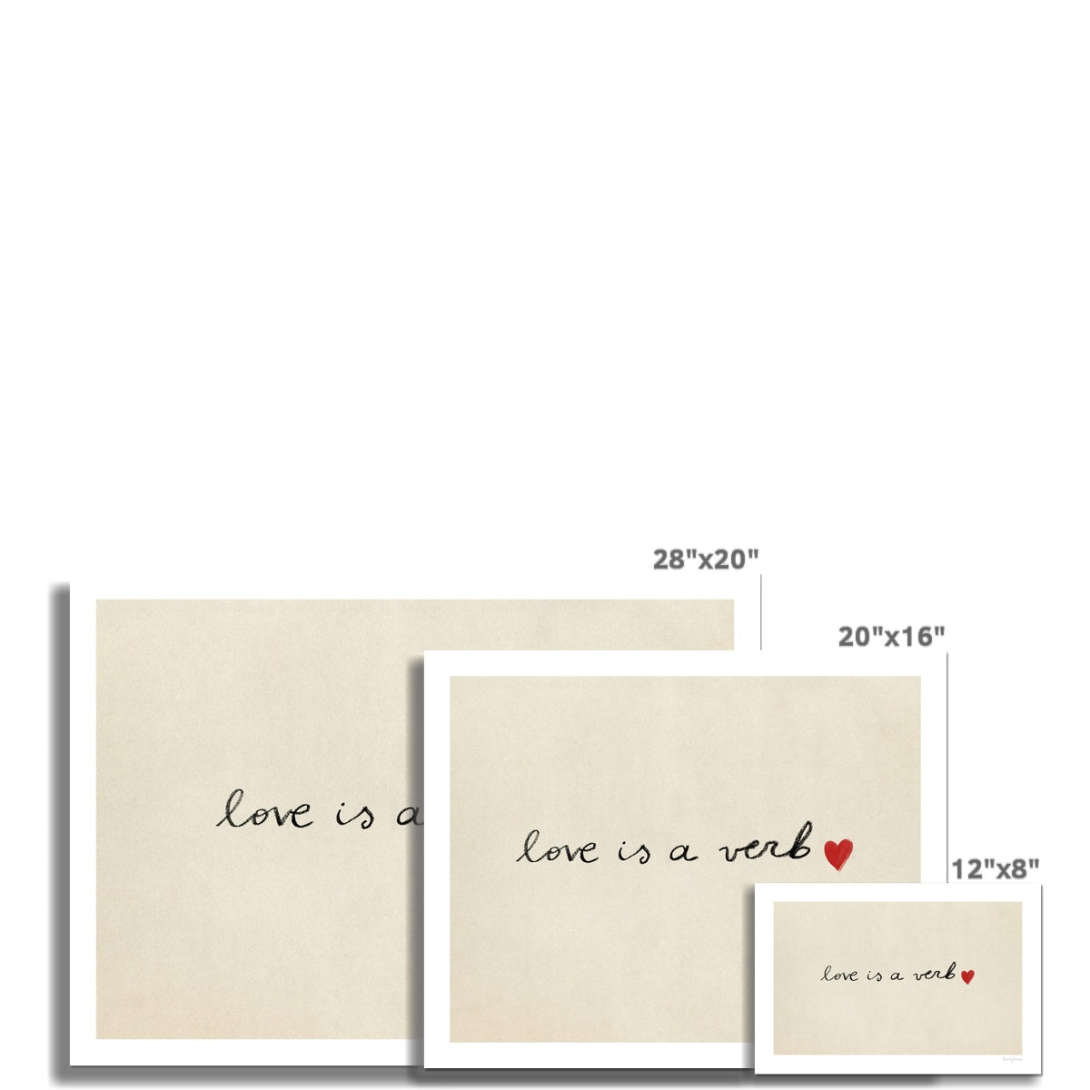 Love Is A Verb Fine Art Print