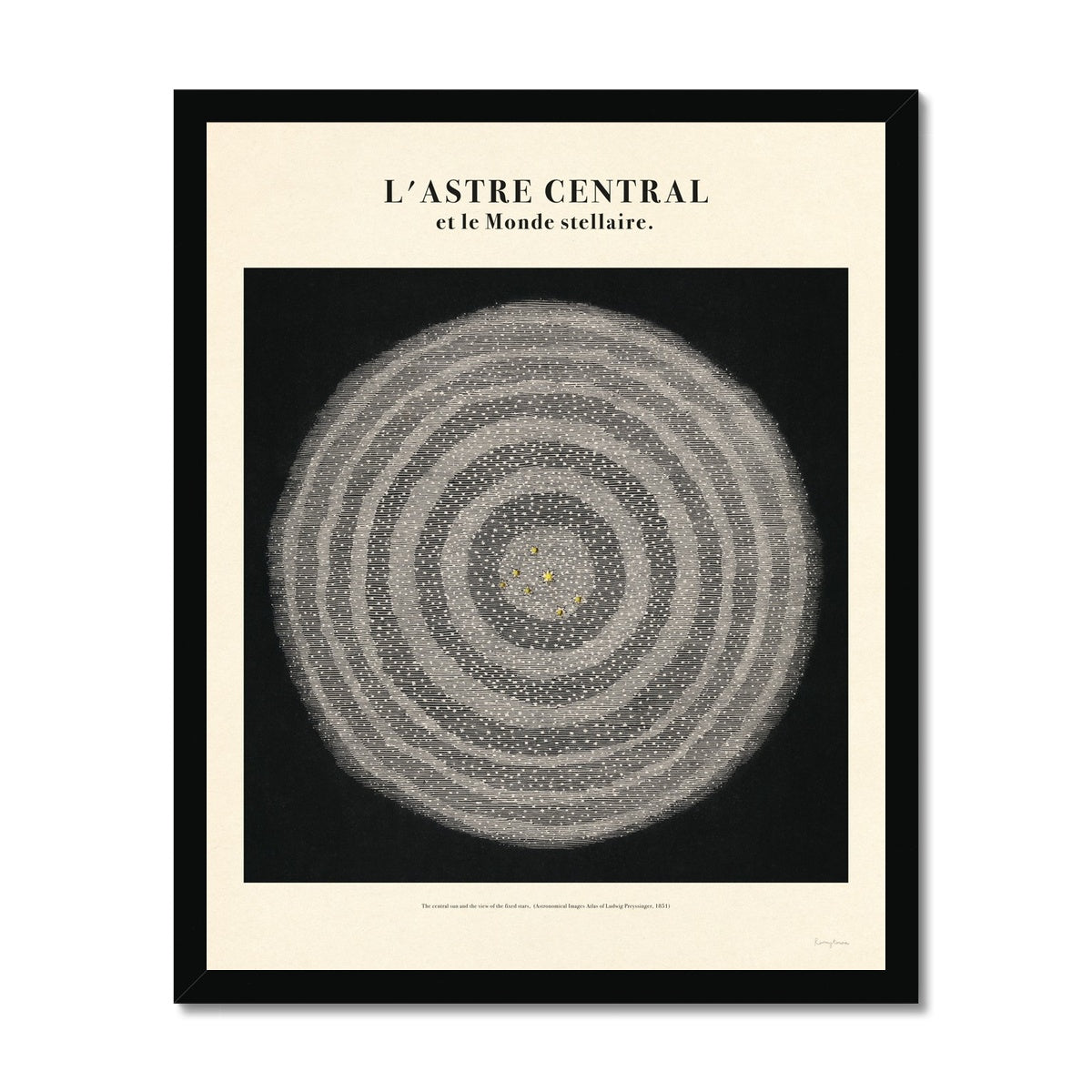 L’astre Central Et Le Monde Stellaire Framed Fine Art Print