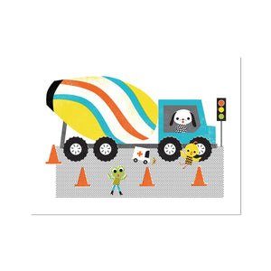 Cement Truck Fine Art Print  | Sara Gillingham