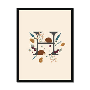 Initial Letter 'H' Woodlands Framed Fine Art Print