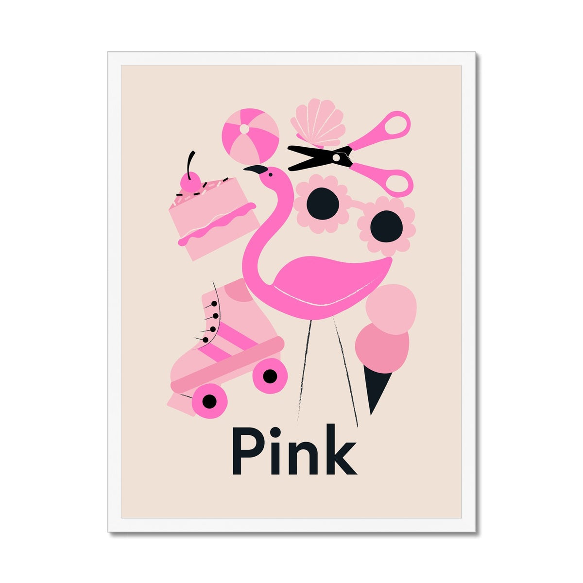 Favourite Colour Pink Framed Fine Art Print